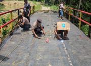 Progres Pembangunan Jembatan Sei Silam Capai 65%, Pengerjaan Hari Ke-11 Difokuskan pada Pengecatan dan Lantai Besi