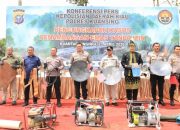 Polda Riau Bongkar 29 Kasus PETI, Ribuan Rakit Tambang Ilegal Dimusnahkan