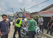 Polantas Pelalawan Tilang 10 Pengendara yang Terobos Antrean di KM 75 Lintas Timur