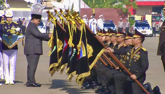 Presiden Prabowo Beri Nugraha Sakanti kepada Polda Riau, Kapolda: Penghargaan Ini Milik Seluruh Personel