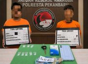 Satresnarkoba Polresta Pekanbaru Tangkap Dua Terduga Pelaku Peredaran Sabu di Kawasan Kampung Terendam