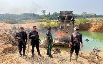 Operasi PETI Kuantan Merah Putih Presisi 2026, Polda Riau 525 Rakit Dimusnahkan di Kuantan Singingi