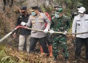 Kapolda Riau Cek Karhutla dari Udara, 10 Hektare Lebih Masih Berasap di Pelalawan