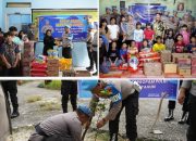 Sambut Hari Jadi Propam ke-24, Propam Polda Riau Berbagi Sembako dan Tanam Pohon