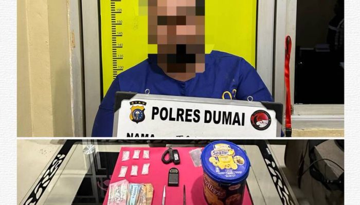Operasi Sarang Narkoba di Dumai, Bandar Sabu Ditangkap, 15,3 Gram Barang Bukti Disita